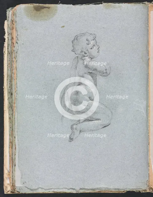 Verona Sketchbook: Putto in profile (page 64), 1760. Creator: Francesco Lorenzi (Italian, 1723-1787).