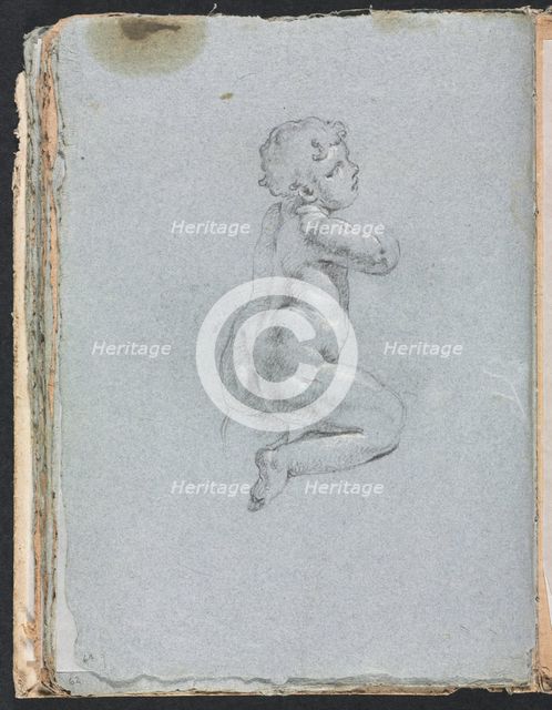 Verona Sketchbook: Putto in profile (page 64), 1760. Creator: Francesco Lorenzi (Italian, 1723-1787).