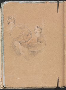 Verona Sketchbook: Putto (page 22), 1760. Creator: Francesco Lorenzi (Italian, 1723-1787)
