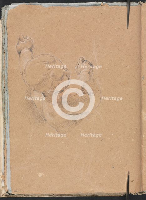 Verona Sketchbook: Putto (page 22), 1760. Creator: Francesco Lorenzi (Italian, 1723-1787).