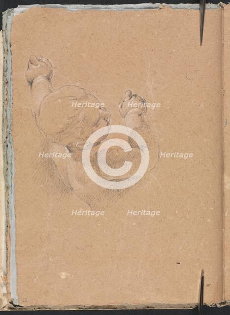 Verona Sketchbook: Putto (page 22), 1760. Creator: Francesco Lorenzi (Italian, 1723-1787).