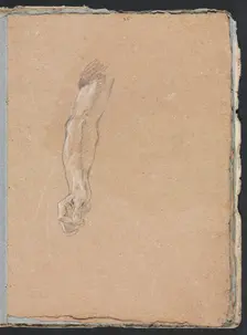 Verona Sketchbook: Right arm and hand (page 49), 1760. Creator: Francesco Lorenzi (Italian, 1723-1787)