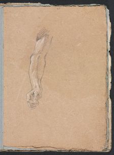 Verona Sketchbook: Right arm and hand (page 49), 1760. Creator: Francesco Lorenzi (Italian, 1723-1787)