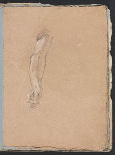 Verona Sketchbook: Right arm and hand (page 49), 1760. Creator: Francesco Lorenzi (Italian, 1723-1787)