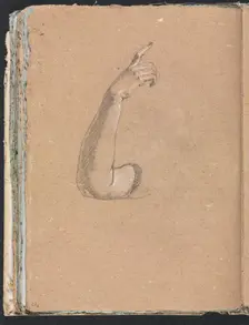 Verona Sketchbook: Right arm and hand (page 66), 1760. Creator: Francesco Lorenzi (Italian, 1723-1787)