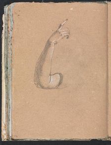 Verona Sketchbook: Right arm and hand (page 66), 1760. Creator: Francesco Lorenzi (Italian, 1723-1787)