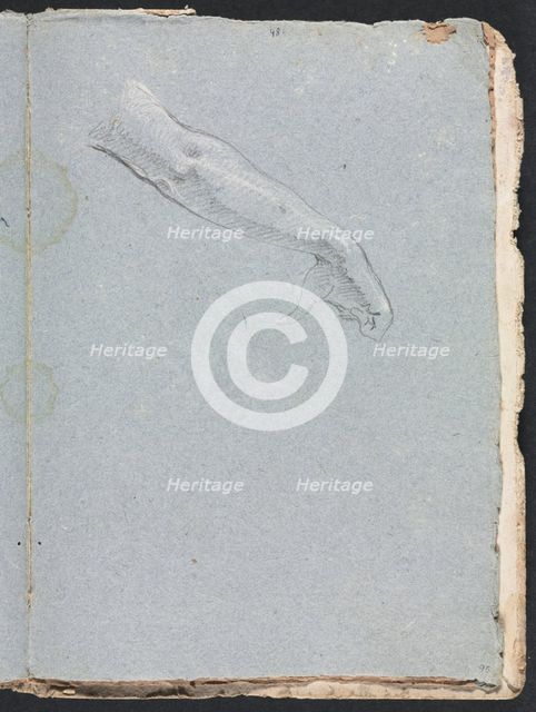 Verona Sketchbook: Right arm and hand (page 95), 1760. Creator: Francesco Lorenzi (Italian, 1723-1787).