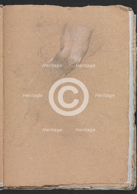 Verona Sketchbook: Right leg (page 33), 1760. Creator: Francesco Lorenzi (Italian, 1723-1787).
