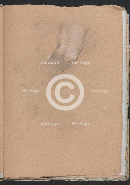 Verona Sketchbook: Right leg (page 33), 1760. Creator: Francesco Lorenzi (Italian, 1723-1787).