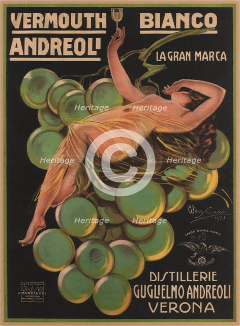 Vermouth Bianco Andreoli, 1921. Artist: Bresciani, Attilio (1879-1943)