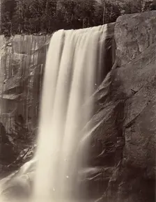Vernal Falls, 350 feet, Yosemite, ca. 1872, printed ca. 1876. Creator: Attributed to Carleton E. Watkins