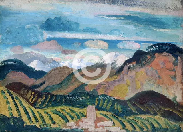 'Vernet', (Provencal Landscape), 1912. Creator: James Dickson Innes.