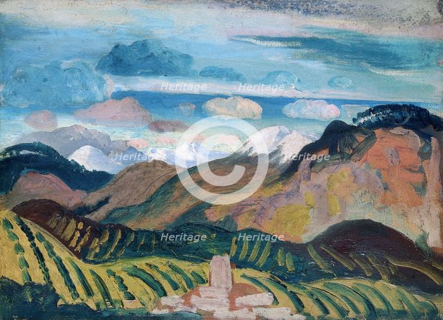 'Vernet', (Provencal Landscape), 1912. Creator: James Dickson Innes.