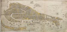 Vero e real disegno della inclita cita di Venetia. (Panorama of Venice) , 1676. Creator: Scolari, Stefano (active 1652-1691)
