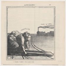 Versailles! Versailles!... Trois semaines d'arrêt!, 1871. Creator: Honore Daumier