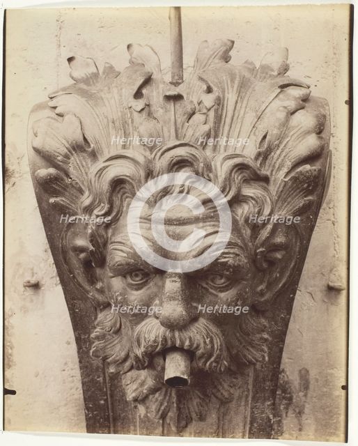 Versailles, Cour de Marbre, Fontaine, 1903. Creator: Eugene Atget.