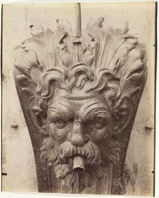 Versailles, Cour de Marbre, Fontaine, 1903. Creator: Eugene Atget