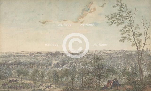 Versailles Seen from the Southwest, 1779. Creator: Louis Nicolas de Lespinasse.