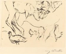 Verschiedene Tierstudien (Animal Studies), 1917. Creator: Lovis Corinth