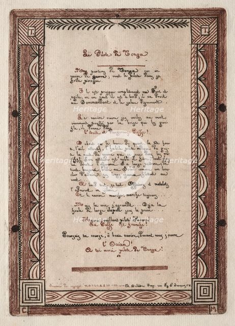 Verses to the Pilot of Tonga, 1856. Creator: Charles Meryon (French, 1821-1868).