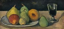 Verre Et Poires , 1879-80. Artist: Paul Cezanne