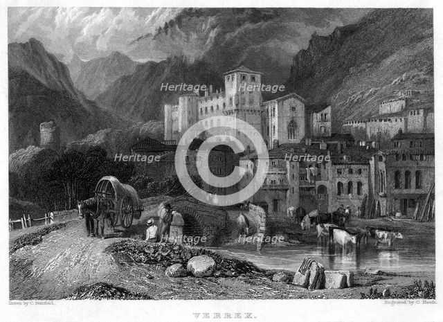 Verrex, Val d'Aosta, Italy, 19th century. Artist: C Heath