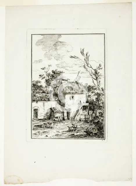Vertical Landscape, c. 1779. Creator: Louis Gabriel Moreau.