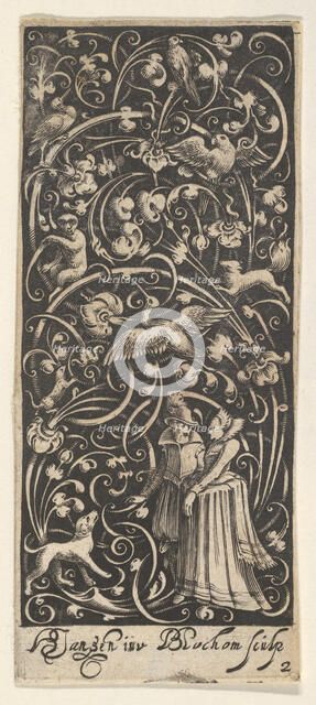 Vertical Panel with a Man and Woman, ca. 1631. Creator: Bartolomeus van Lochom.