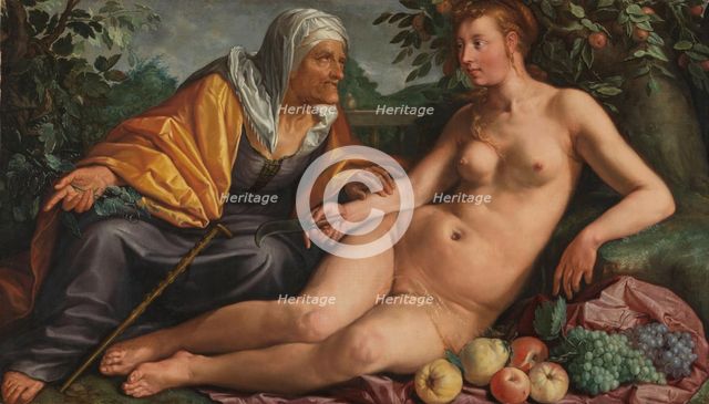 Vertumnus and Pomona, 1613. Creator: Hendrik Goltzius.