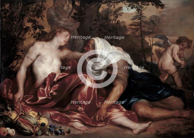 Vertumnus and Pomona, ca 1625. Artist: Dyck, Sir Anthonis, van (1599-1641)