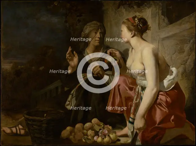 Vertumnus and Pomona, about 1650. Creator: Cesar van Everdingen.