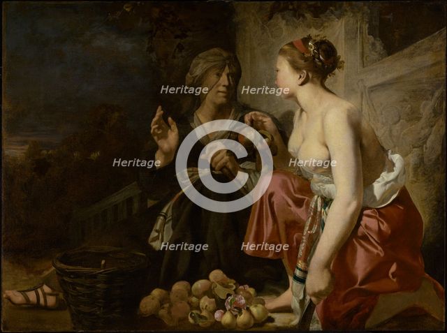 Vertumnus and Pomona, about 1650. Creator: Cesar van Everdingen.