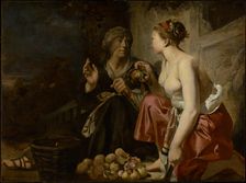 Vertumnus and Pomona, about 1650. Creator: Cesar van Everdingen