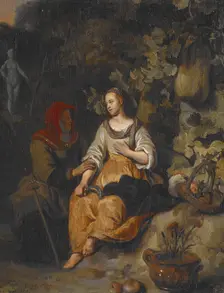 Vertumnus and Pomona, about 1669. Creator: Gerbrand van den Eeckhout