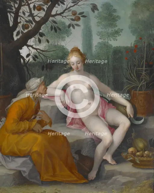 Vertumnus and Pomona, about 1605. Creator: Abraham Bloemaert.