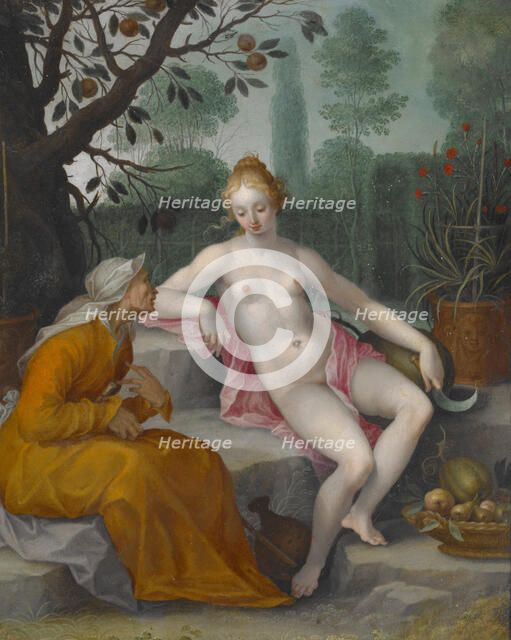 Vertumnus and Pomona, about 1605. Creator: Abraham Bloemaert.