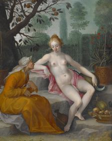 Vertumnus and Pomona, about 1605. Creator: Abraham Bloemaert