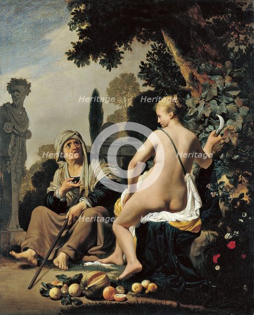 Vertumnus and Pomona. Artist: Everdingen, Caesar Boëtius van (1616-1678)