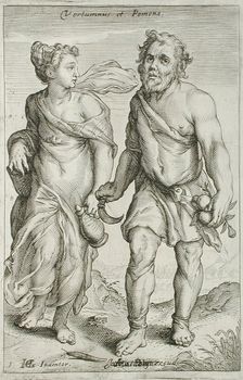 Vertumnus and Pomona, between 1607 and 1610. Creator: Workshop of Jacob Matham