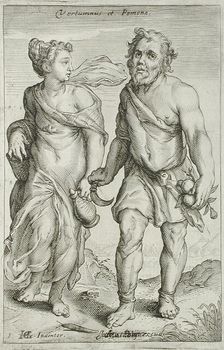 Vertumnus and Pomona, between 1607 and 1610. Creator: Workshop of Jacob Matham