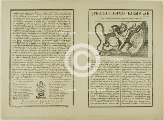 Very Terrible Example!, 1910. Creator: José Guadalupe Posada.