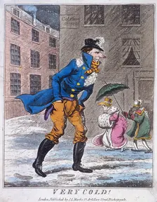 Very Cold! Coleman Street, London, c1825. Artist: Anon