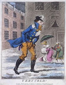 Very Cold! Coleman Street, London, c1825. Artist: Anon