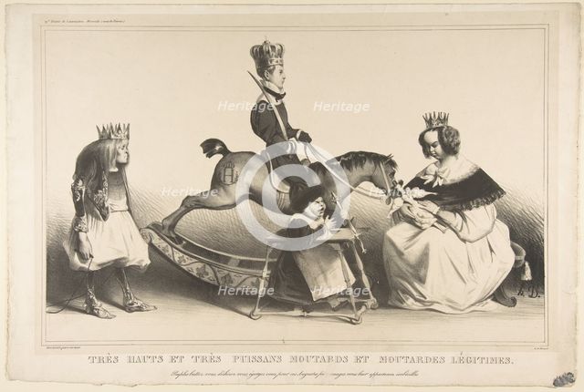 Very Haughty and Very Mighty Legitimist Brats, February 1834. Creator: Honore Daumier.