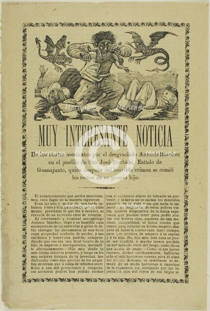 Very Interesting News, 1910. Creator: José Guadalupe Posada.