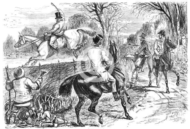 Very Polite: The Party on the Grey, having invited some Strangers to Lunch...1856.  Creator: Joseph Swain.