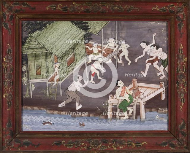 Vessantara Jataka, Chapter 5: The Brahmin Jujaka with his wife Amittapana, late 19th century. Creator: Unknown.