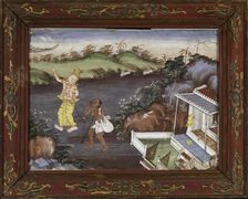Vessantara Jataka, Chapter 7: Jujaka and the Hermit Accala, late 19th century. Creator: Unknown