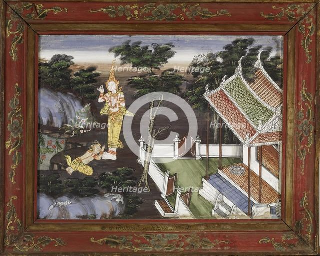 Vessantara Jataka, Chapter 8: Jali at Vessantara's Feet, late 19th century. Creator: Unknown.