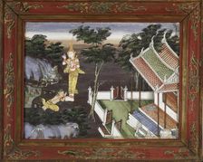 Vessantara Jataka, Chapter 8: Jali at Vessantara's Feet, late 19th century. Creator: Unknown
